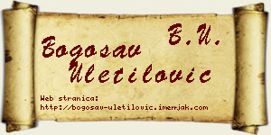 Bogosav Uletilović vizit kartica